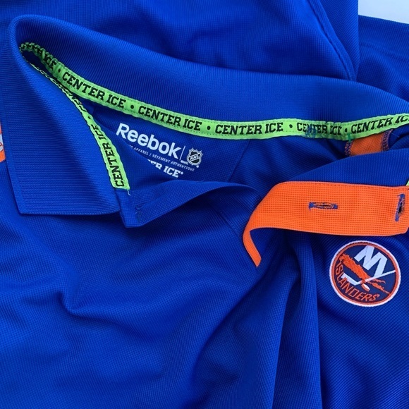 New York Islanders REEBOK CENTER ICE COLLECTION NHL Polo Shirt, Mens’ L… - Picture 8 of 12